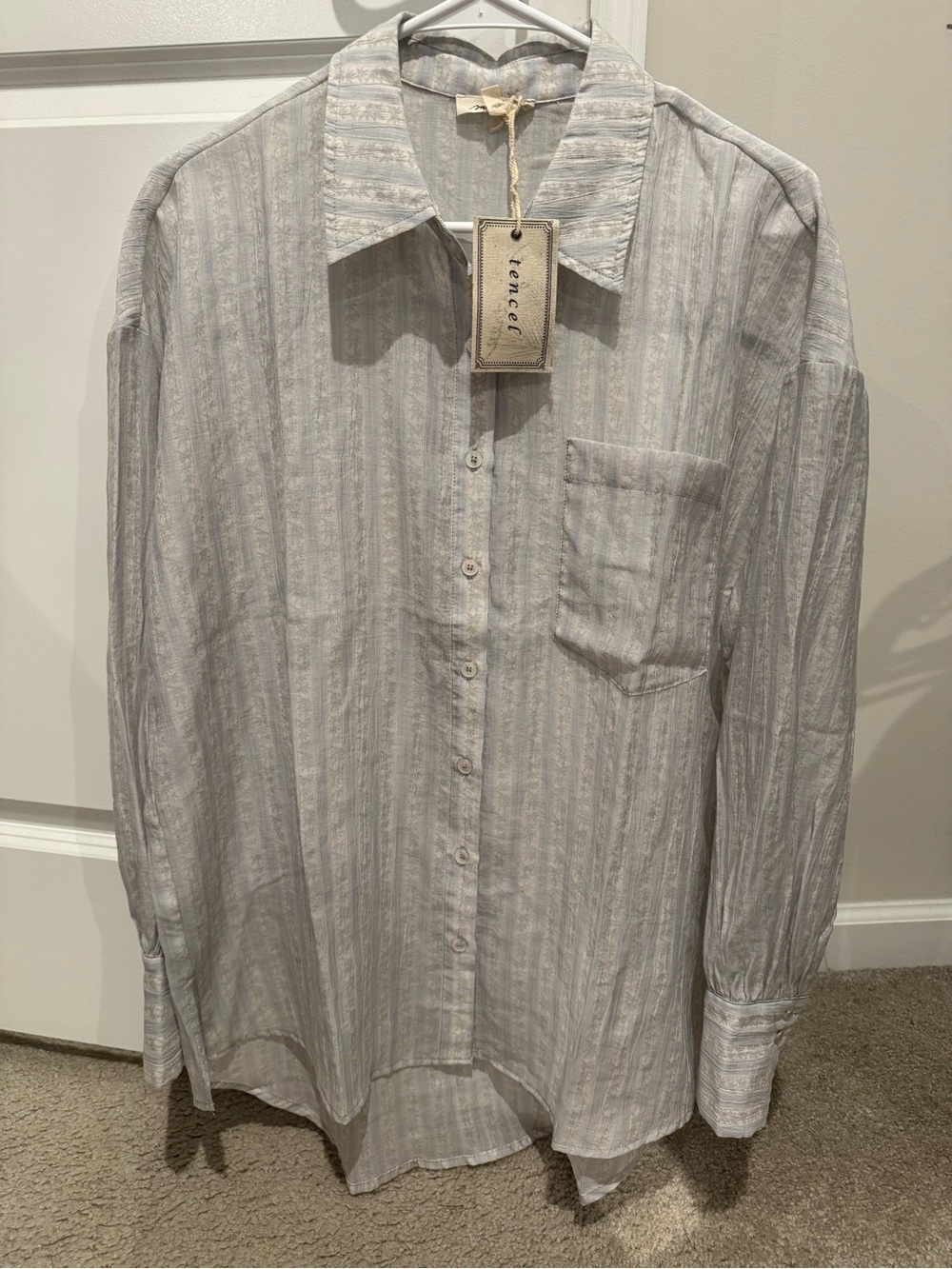 Mystree Patterned Button-Up Shirt
